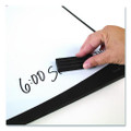 Tack/write Dry Erase Marker Board, 25.5" X 17.5", Black/white Surface, Black Plastic Frame