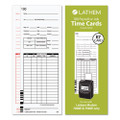 Time Clock Cards For Lathem Time 7000e/7500e, Two Sides, 3.38 X 8.78, 100/pack