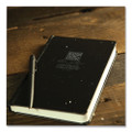 All-weather Hardbound Notebook, Universal: Narrow Rule And Quadrille Rule, Black Cover, (80) 7.25 X 4.38 Sheets