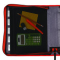 Zipper Binder, 3 Rings, 2" Capacity, 11 X 8.5, Black/red Accents