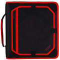 Zipper Binder, 3 Rings, 2" Capacity, 11 X 8.5, Black/red Accents