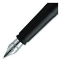 Allure Fountain Pen, Fine Point, Blue Ink, Black/silver Barrel