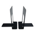 Steel Bookends, Nonskid, 5.88 X 8.25 X 9, Black, 1 Pair