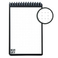 Mini Notepad, Black Cover, Dot Grid Rule, 3 X 5.5, White, 48 Sheets