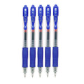 G2 Premium Gel Pen, Retractable, Extra-fine 0.5 Mm, Blue Ink, Smoke/blue Barrel, 5/pack