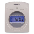 Ub2000 Electronic Calculating Time Clock Bundle, Lcd Display, Gray
