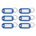 Key Tags Label Window, 0.88 X 0.19 X 2, Dark Blue, 6/pack Key Tags Label Window, 0.88 X 0.19 X 2, Dark Blue, 6/pack