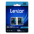High Performance Pro Blue Series Sdhc Memory Card, Uhs-i V10 U1 Class 10, 32 Gb, 2/pack