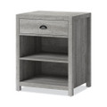 Fallbrook Printer Stand, Engineered Wood, 3 Shelves, 1 Drawer, 50 Lb Capacity, 24" X 20" X 30.25", Smoked Ash Fallbrook Printer Stand, Engineered Wood, 3 Shelves, 1 Drawer, 50 Lb Capacity, 24" X 20" X 30.25", Smoked Ash