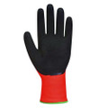 Kev Hi-vis Seamless Knit Kevlar Gloves, X-large, Red/black