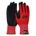 Kev Hi-vis Seamless Knit Kevlar Gloves, X-large, Red/black