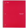 Wirebound Notebook With Two Pockets, 1-subject, Medium/college Rule, Red Cover, (100) 11 X 8.5 Sheets