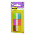 1" Plain Solid Color Tabs, 1/5-cut, Assorted Colors, 1" Wide, 36/pack