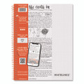 Whitelines Notebook. Quadrille Rule, (5 Sq/in), Gray/orange Cover, (70) 11 X 8.5 Sheets Whitelines Notebook. Quadrille Rule, (5 Sq/in), Gray/orange Cover, (70) 11 X 8.5 Sheets