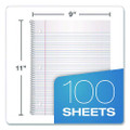 Poly One-subject Notebook, 1 Subject, College Rule, Randomly Assorted Cover Color, (100) 11 X 9 Sheets