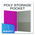 Poly One-subject Notebook, 1 Subject, College Rule, Randomly Assorted Cover Color, (100) 11 X 9 Sheets