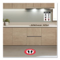 Preprinted Surface Safe Wall Decals, 7 X 10, Prevent Germs From Spreading, White/black Face, Black Graphics, 5/pack