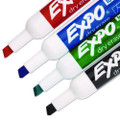 Low-Odor Dry-Erase Marker, Broad Chisel Tip, Assorted Colors, 12/Box