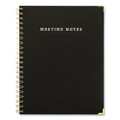 Meeting Notes Book, Space For Up To 159 Meetings, Meeting-minutes/notes Format, Black/gold Cover, (80) 11 X 8.5 Sheets