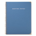 Meeting Notes Book, Space For Up To 159 Meetings, Meeting-minutes/notes Format, Blue/gold Cover, (80) 11 X 8.5 Sheets