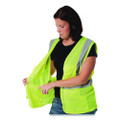Ansi Class 2 Four Pocket Zipper Safety Vest, Polyester Mesh, 4x-large, Hi-viz Lime Yellow