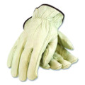Economy Grade Top-grain Cowhide Leather Drivers Gloves, Small, Tan