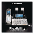 Ds6151-2 Two-handset Two-line Cordless Phone With Answering System, Black/silver