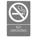 Ada Sign, No Smoking Symbol W/tactile Graphic, Molded Plastic, 6 X 9, Gray Ada Sign, No Smoking Symbol W/tactile Graphic, Molded Plastic, 6 X 9, Gray