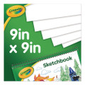 Animal Animations Wirebound Sketchpad, Unruled, Gold/green Cover, 40 White 9 X 9 Sheets