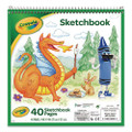 Animal Animations Wirebound Sketchpad, Unruled, Gold/green Cover, 40 White 9 X 9 Sheets