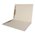 Heavy-duty Top Tab Fastener Folders, Straight Cut, 0.75" Expansion, 2 Fasteners, Letter Size, Manila Exterior, 50/box