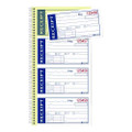 Write 'n Stick Receipt Book, Two-part Carbonless, 4.75 X 2.75, 4 Forms/sheet, 200 Forms Total