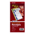 Write 'n Stick Receipt Book, Two-part Carbonless, 4.75 X 2.75, 4 Forms/sheet, 200 Forms Total