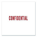 Pre-inked Message Stamp, Confidential, 1.63" X 0.38", Red Ink