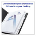 Customizable Print-on Dividers, Letter, 5-tabs/set, 25 Sets/pack