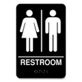 Indoor Restroom Door Sign, Unixex 5.5 X 8.5, Black/white Indoor Restroom Door Sign, Unixex 5.5 X 8.5, Black/white