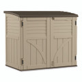 Horizontal Storage Shed, 4 Ft 5" X 2 Ft 8.5" X 3 Ft 9.5", Sand/slate Horizontal Storage Shed, 4 Ft 5" X 2 Ft 8.5" X 3 Ft 9.5", Sand/slate