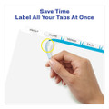 Print And Apply Index Maker Clear Label Dividers, 5 White Tabs, Letter, 50 Sets