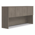 Alera Seville Hutch With Doors, 4 Compartments, 72w X 16d X 36h, Walnut