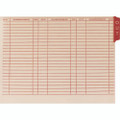 End Tab Out Cards, 12.25 X 9.5, Manila/red, 100/box