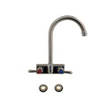 Evolution Splash Mount Stainless Steel Faucet, 12.38" Height/8" Reach, Stainless Steel Evolution Splash Mount Stainless Steel Faucet, 12.38" Height/8" Reach, Stainless Steel