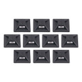 Squids 3701 Mini Adhesive Mount Replacements, 2 Lb Max Safe Working Capacity, 0.9" Long, Black,10/pack