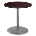 Cafe Table, 36" Diameter X 36h, Round Top/base, Mahogany Top, Gray Base Cafe Table, 36" Diameter X 36h, Round Top/base, Mahogany Top, Gray Base
