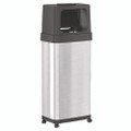 Dual Push Door Trash Can, 24 Gal, Stainless Steel, Silver/black Dual Push Door Trash Can, 24 Gal, Stainless Steel, Silver/black