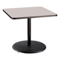 Cafe Table, 36w X 36d X 30h, Square Top/round Base, Gray Nebula Top, Black Base Cafe Table, 36w X 36d X 30h, Square Top/round Base, Gray Nebula Top, Black Base