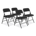 2300 Series Fabric Upholstered Triple Brace Premium Folding Chair, Supports Up To 500 Lb, Midnight Black, 4/carton 2300 Series Fabric Upholstered Triple Brace Premium Folding Chair, Supports Up To 500 Lb, Midnight Black, 4/carton