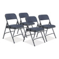 2200 Series Fabric Dual-hinge Folding Chair, Supports 500 Lb, Royal Blue Sea, Royal Blue Back, Charcoal-blue Base, 4/carton 2200 Series Fabric Dual-hinge Folding Chair, Supports 500 Lb, Royal Blue Sea, Royal Blue Back, Charcoal-blue Base, 4/carton