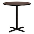 Cafe Table, 36" Diameter X 36h, Round Top/x-base, Mahogany Top, Black Base Cafe Table, 36" Diameter X 36h, Round Top/x-base, Mahogany Top, Black Base