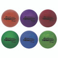 Rhino Skin Thermo Grip Dodgeball Set, Heat-activated Color Change, 6.3" Diameter, Assorted Colors, 6/set