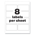 Permatrack Destructible Asset Tag Labels, Laser Printers, 2 X 3.75, White, 8/sheet, 8 Sheets/pack